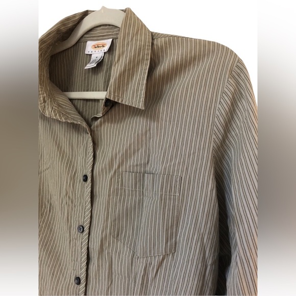Talbots Casual Striped Button Down Blouse - Picture 3 of 5